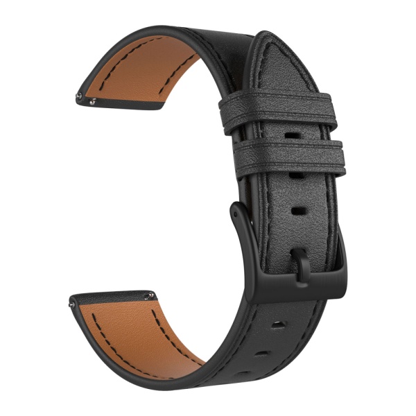 Ремешок кожаный для часов Lyambda Nembus 20мм, чёрный